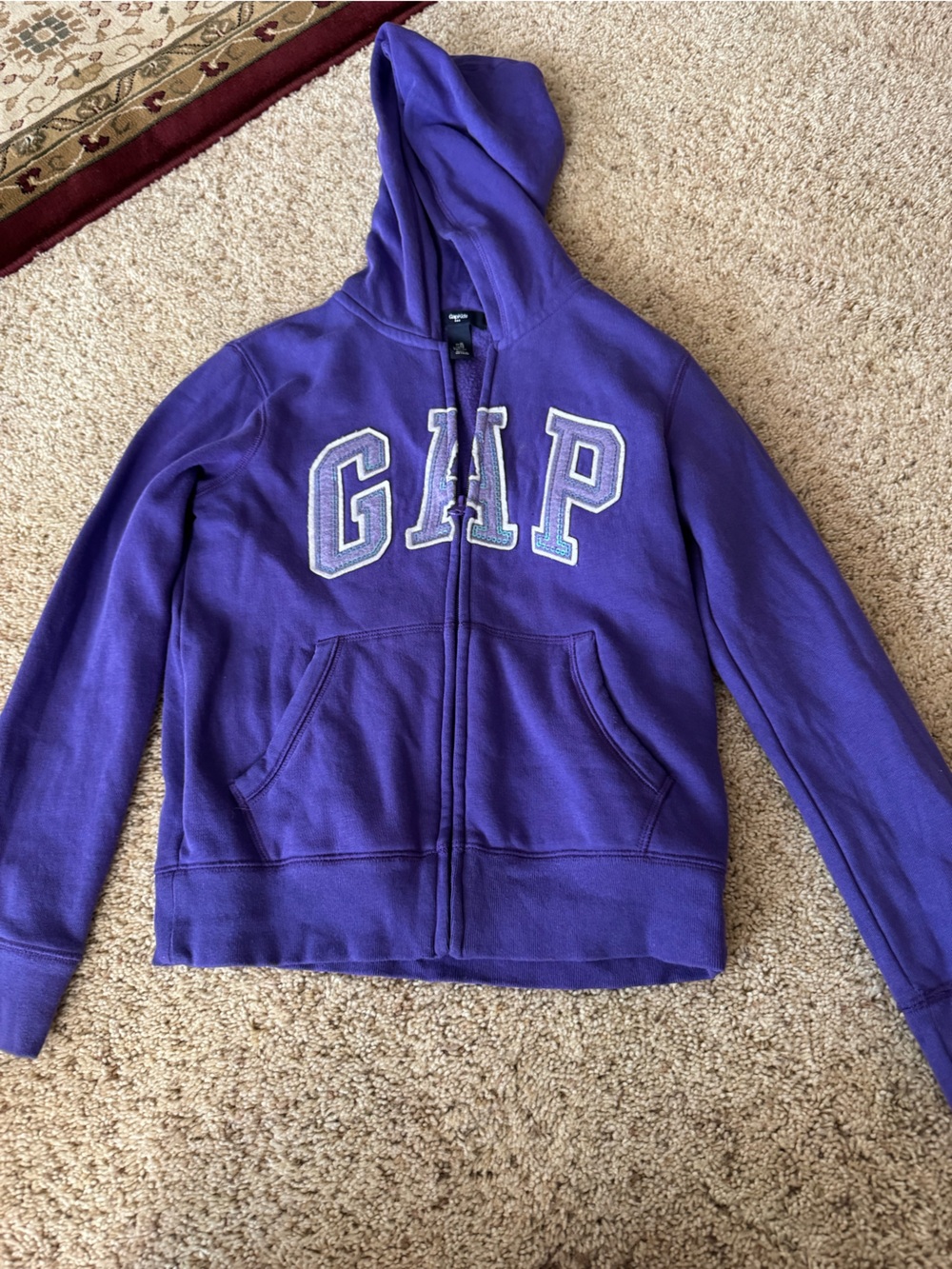 Girls purple zip up hoodie 💜